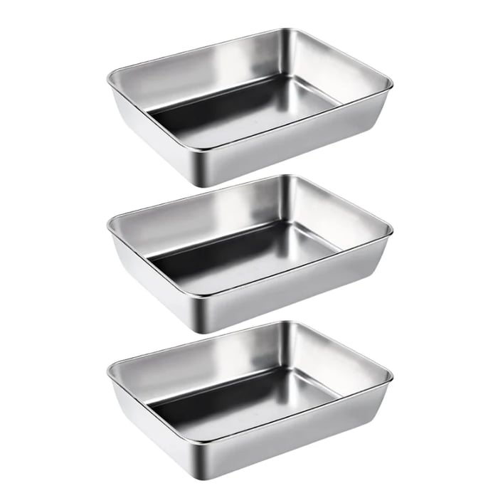 Stainless Steel Square Plate(With Lid)