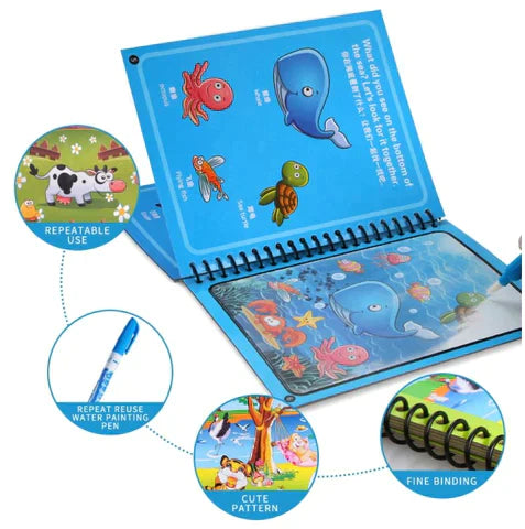 Intelligence E-Book for Kids - Activities with Numbers, Shapes, Animals Phonetic Learning Book for Toddlers + 1 Pencil Pouch FREE