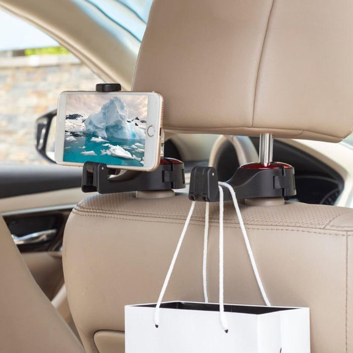 Headrest mount car hook