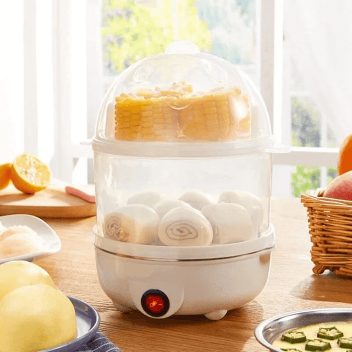 Mini egg cooker with automatic power off
