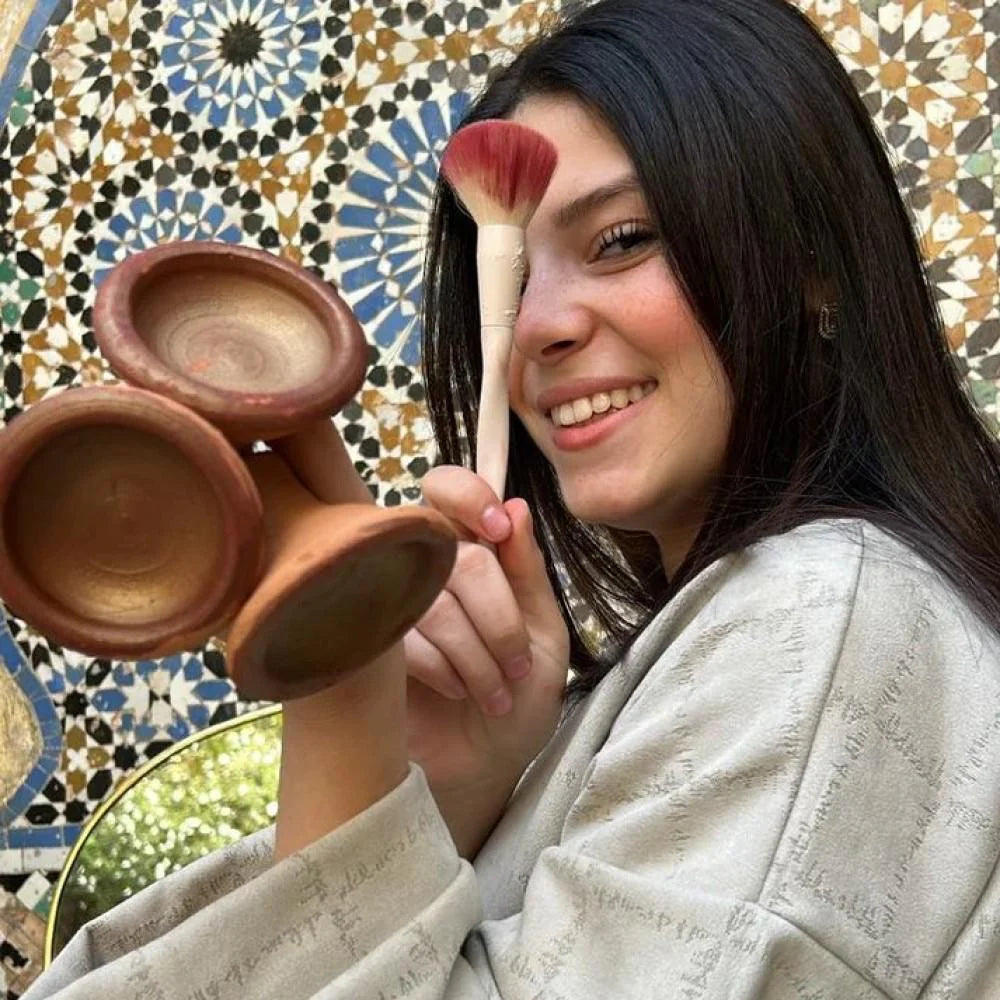 Traditional Moroccan Lipstick Aker Fassi Clay Pot
