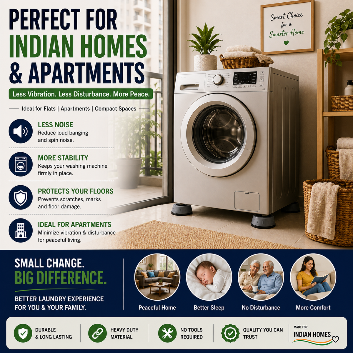 ANTI-VIBRATION PADS FOR WASHING MACHINE - 4 PCS