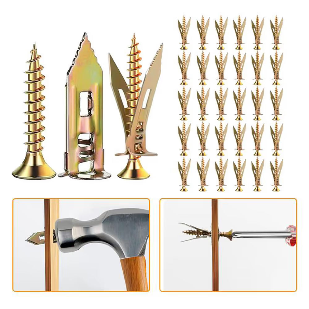Self Drilling Drywall Anchors with Screws Kit (Pack Of 60)