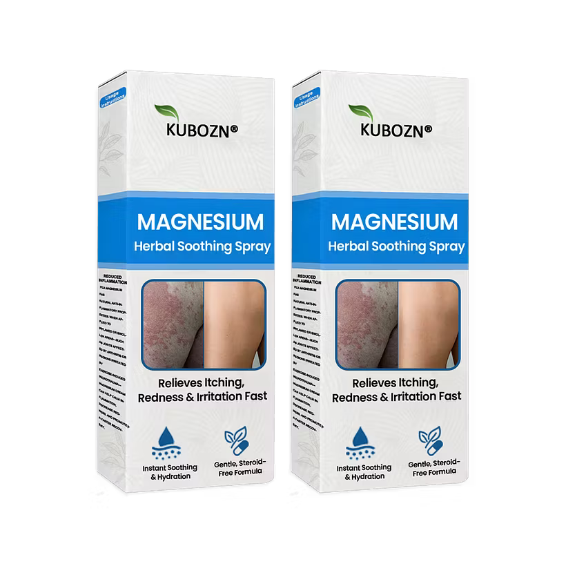 KUBOZN® Magnesium Herbal Spray – Fast Relief for Psoriasis & Eczema | No-Rub, Steroid-Free (IMPORTED)