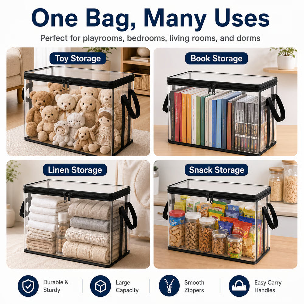 StoreNest™ Clear Storage Organizer Bin - PACK OF 2