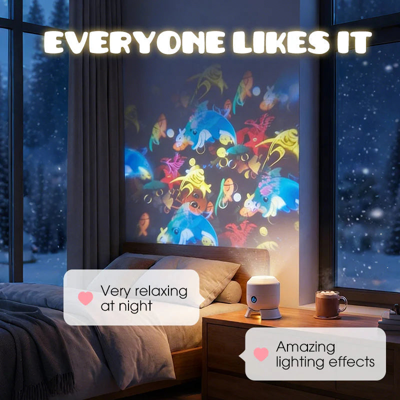 Rotating LED Projector With Dynamic Lighting Effect