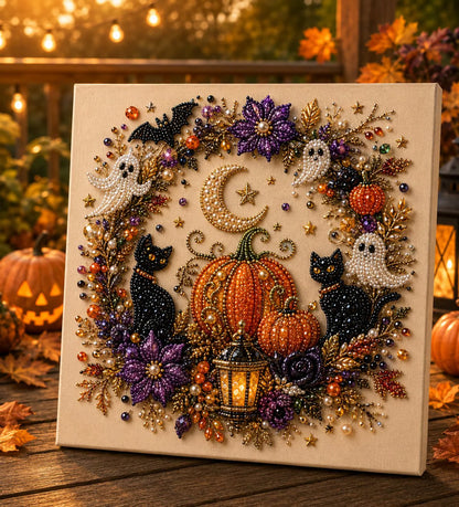 💥 👻✨ Halloween Pearl Art DIY Kit – Turn Tiny Pearls into Spooky-Cute Magic