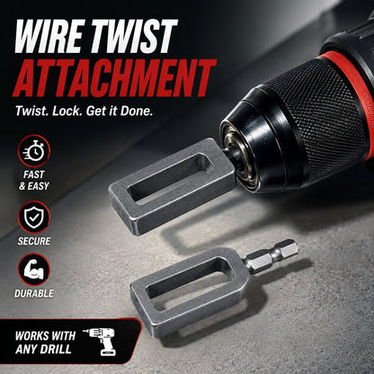 Steel Wire Twisting Tool for Drill - Fast Tightening & Auto Trimming Wire Twist Attachment