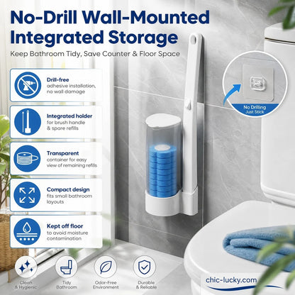 🚽💦Hands-Free Disposable Toilet Brush with Replaceable Cleaning Heads