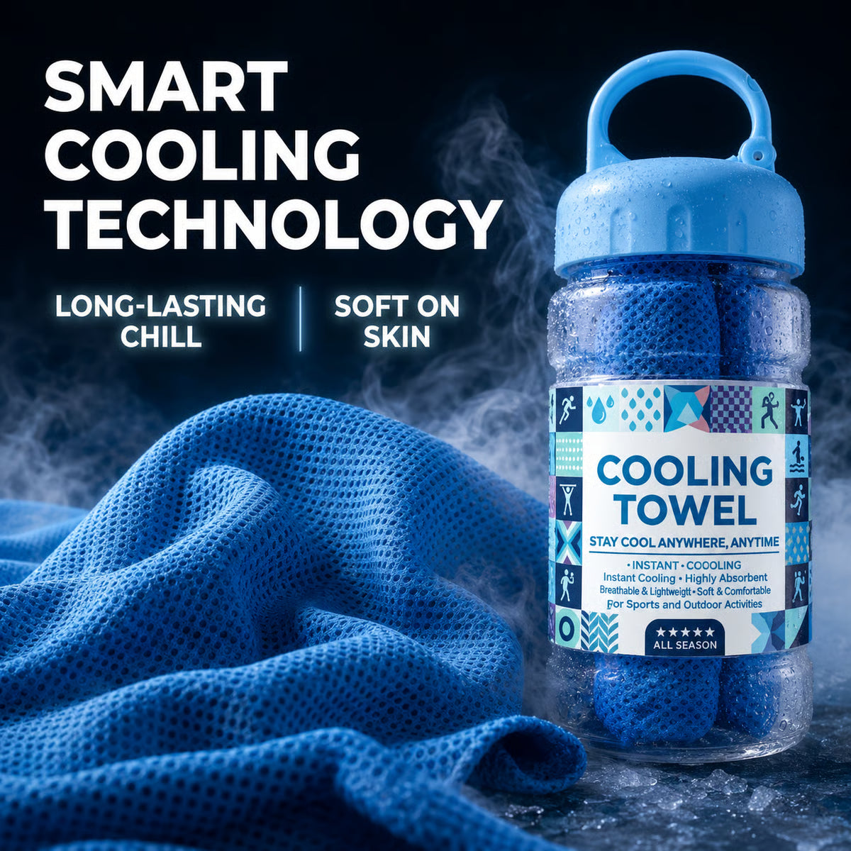 🏃❄️Reusable Soft Absorbent Cooling Towel