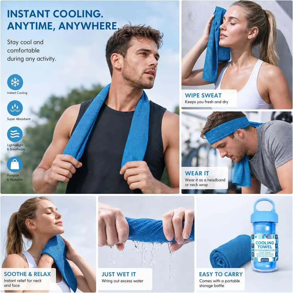🏃❄️Reusable Soft Absorbent Cooling Towel