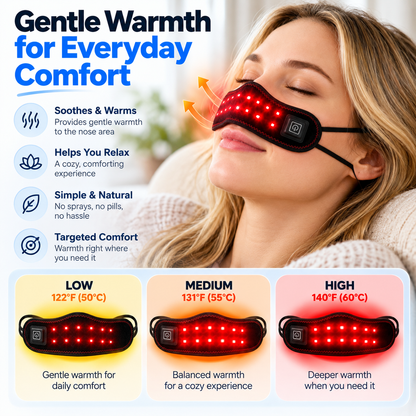 Sinus & Stuffy Nose Relief — Sinulia™ Red Light Heated Nose Band