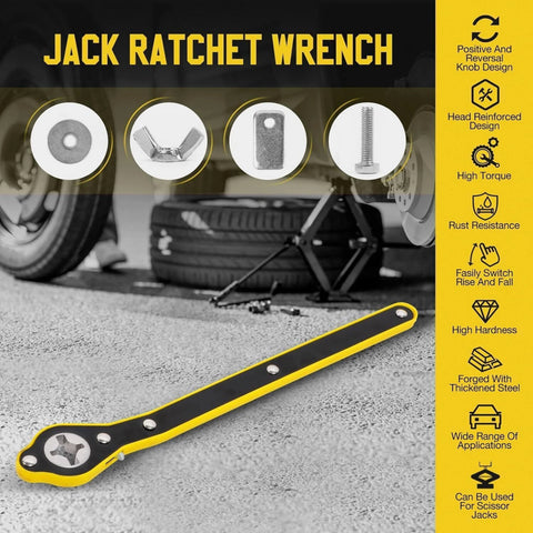 Tire Wheel Lug Wrench Lift Speed Jack Handle