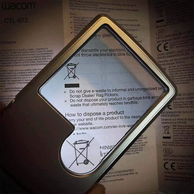Magnifying Glass Reading Tool With LED Light