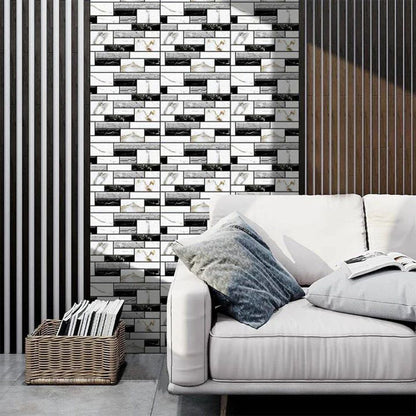 Marble pattern 3D wall stickers 10 PCS