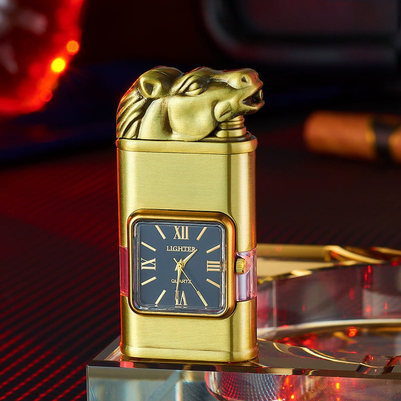 Windproof Lighter Vintage Watch Bezel Jet flame Torch