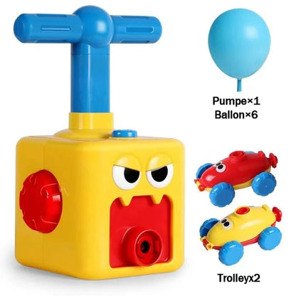 Balloon car toy pump set with lots of fun