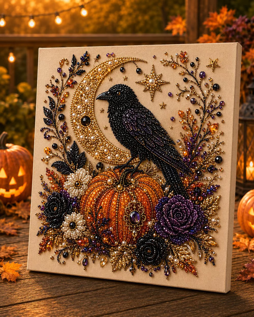 💥 👻✨ Halloween Pearl Art DIY Kit – Turn Tiny Pearls into Spooky-Cute Magic