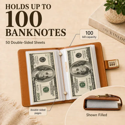 VaultMate™ Savings Book – Lockable Cash Organizer & Savings Planner