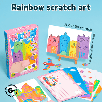DIY Rainbow Scratch Art