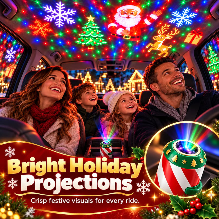 🎅USB Christmas Car Projector – Transform Your Windows into a Magical Holiday Light Show!🎄