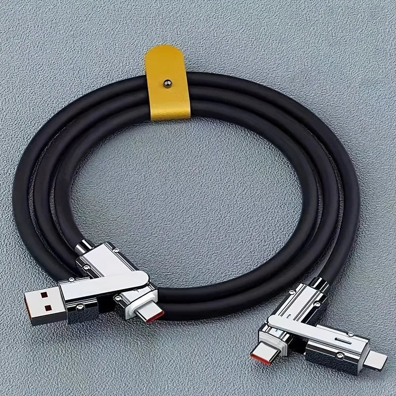 QuadCharge TangleFree Cable - 1m/3ft length - Pack Of 3
