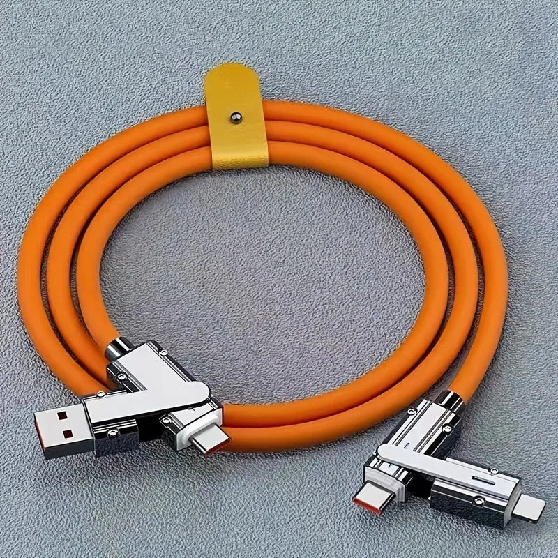 QuadCharge TangleFree Cable - 1m/3ft length - Pack Of 3