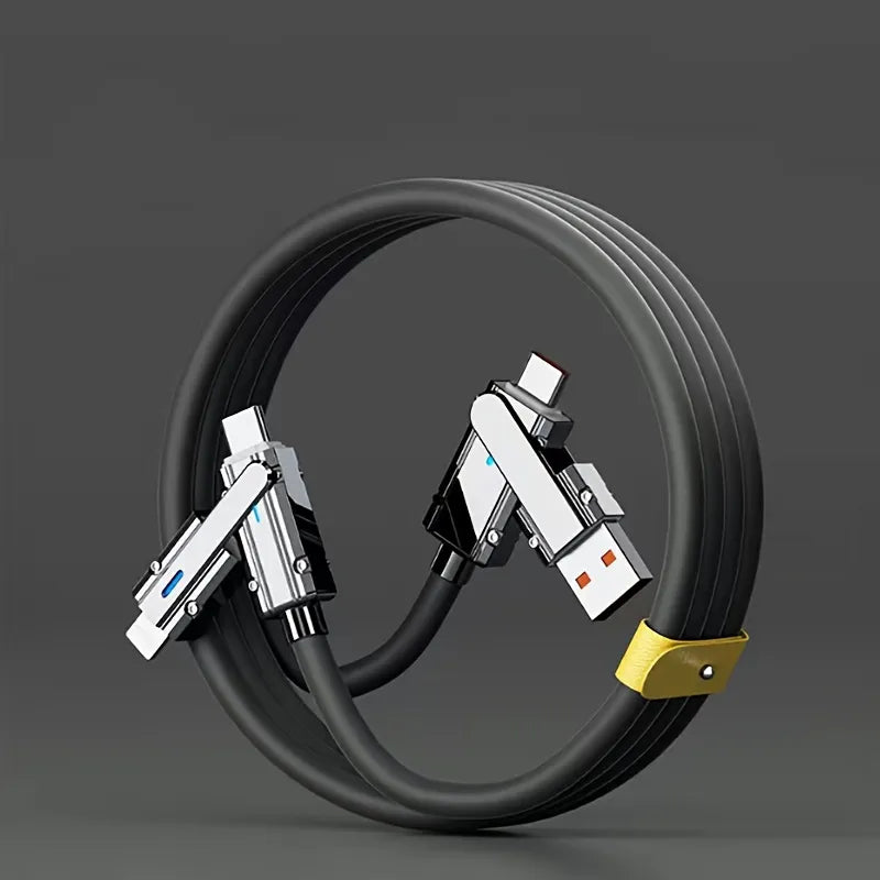 QuadCharge TangleFree Cable - 1m/3ft length - Pack Of 3