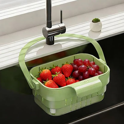 🥦🍅Collapsible Faucet-Hanging Sink Strainer Basket