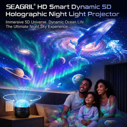 💖🎁SEAGRIL® 360° Smart Holographic Starry Sky Projector (HD Smart Dynamic 5D)