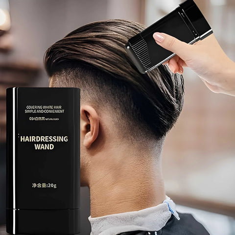Black Hair Color Comb Stick 20g – Instant Grey Coverage, Waterproof & Sweat-Proof Hair Touch-Up Stick for Men & Women