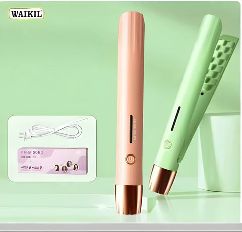Portable Hair Straightener Curler Flat Curling Iron