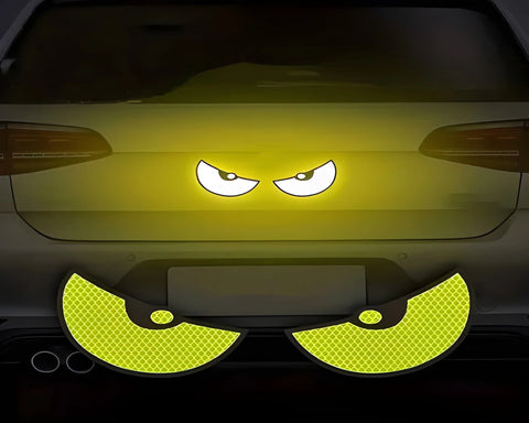Monster Eyes Car Reflective Sticker (Glow in Dark ) - 4 pieces set
