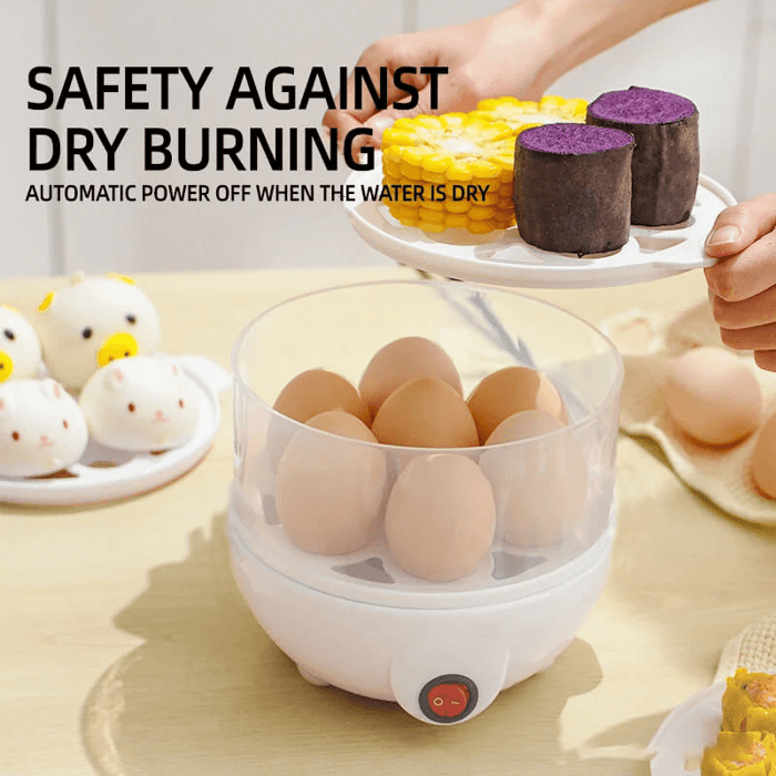 Mini egg cooker with automatic power off