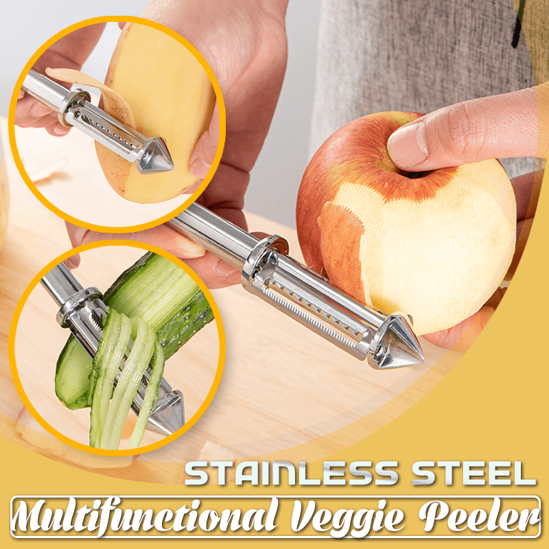 Multifunctional vegetable peeler made of stainless steel