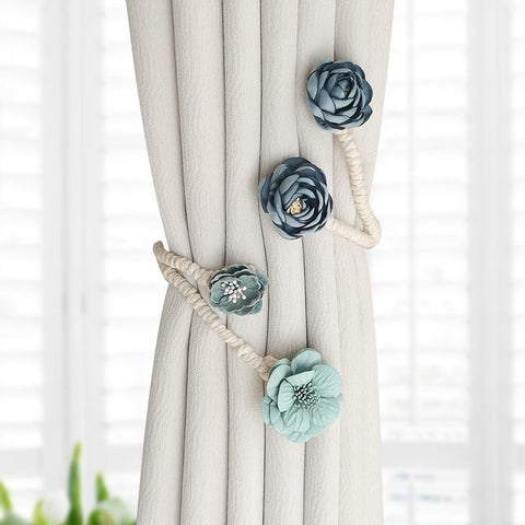 Floral Curtain Ties - Pack Of 2