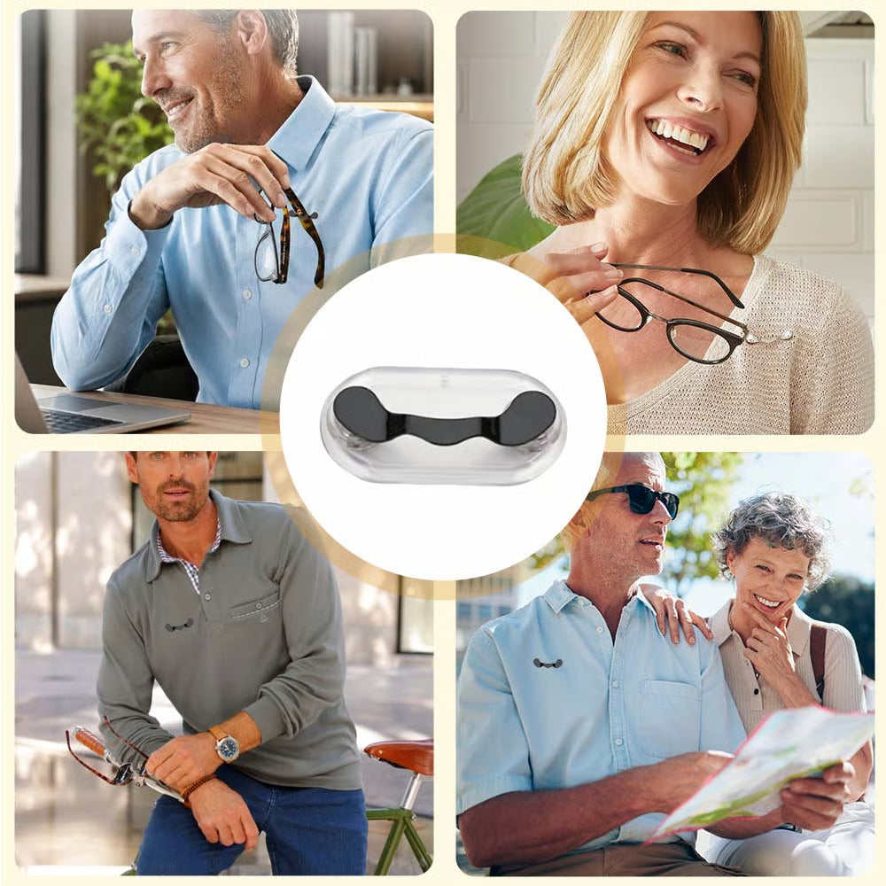 Pack Of 3 Magnetic Eyeglass Holder Clip – Glasses, Sunglasses, ID Badge & Headphone Holder