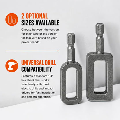 Steel Wire Twisting Tool for Drill - Fast Tightening & Auto Trimming Wire Twist Attachment