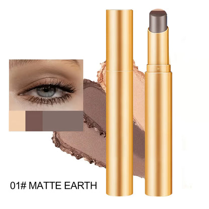 3-Shade Cream Eyeshadow Stick – Smooth Blendable Eye Makeup (Pack of 6)