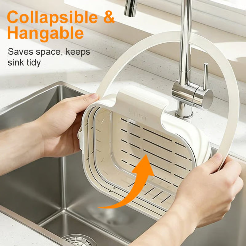 🥦🍅Collapsible Faucet-Hanging Sink Strainer Basket