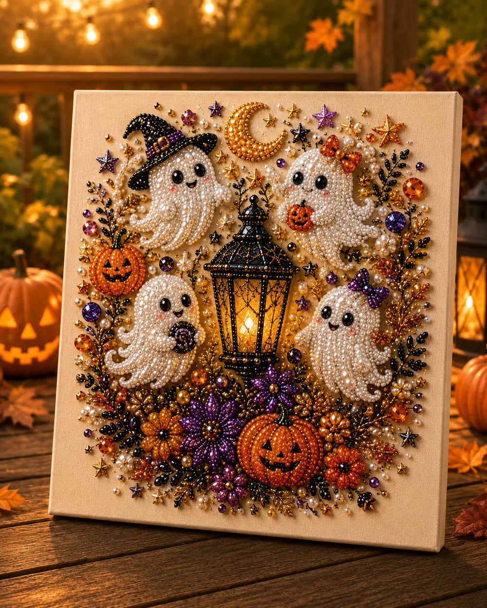 💥 👻✨ Halloween Pearl Art DIY Kit – Turn Tiny Pearls into Spooky-Cute Magic