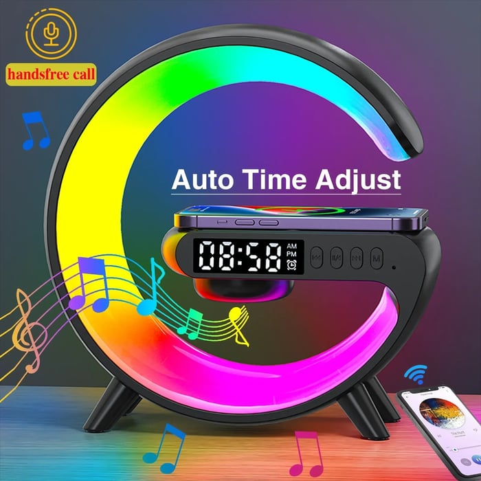 LED G-Lamp Wireless charger RGB Light Bluetooth Speaker