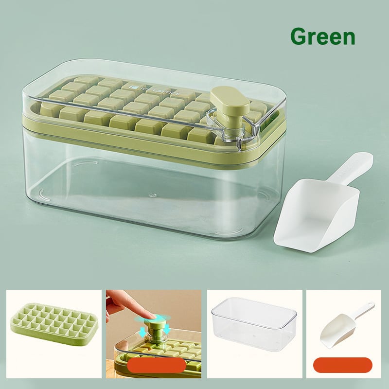 Ice Cube Tray with Lid and Bin