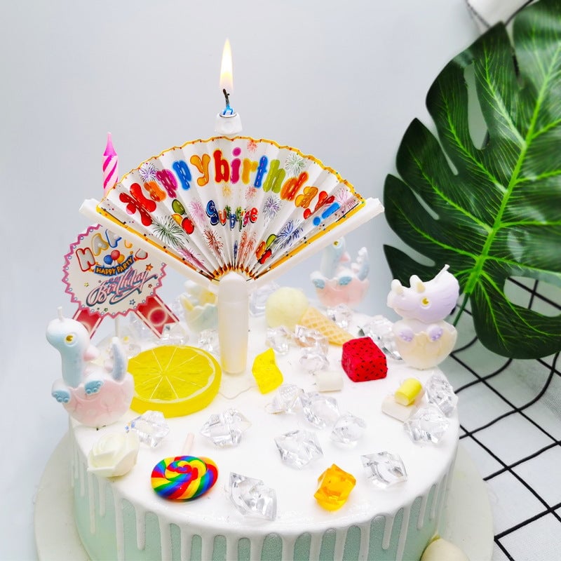 Novelty Surprise Fan Birthday Candle
