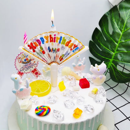 Novelty Surprise Fan Birthday Candle
