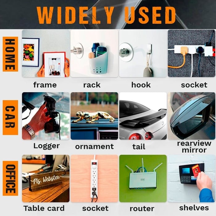 Multifunctional Double Sided Adhesive Tape - Pack Of 60