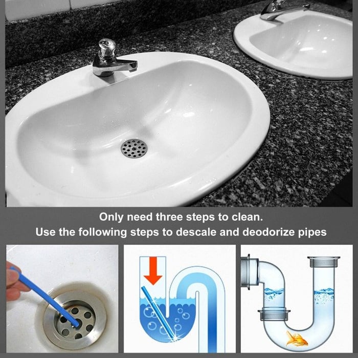 Oil Decontamination Kitchen Toilet Bathtub Drain Cleaner - Pack Of 12