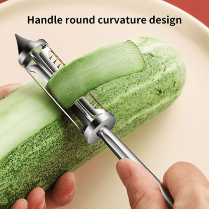 Multifunctional vegetable peeler made of stainless steel