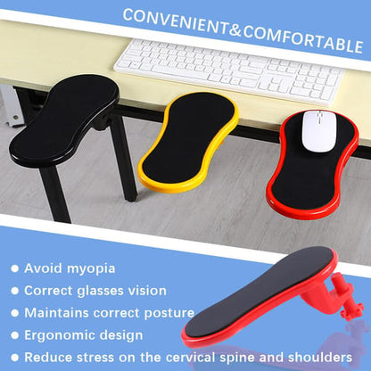 Desktop computer armrest adjustable wrist support pad
