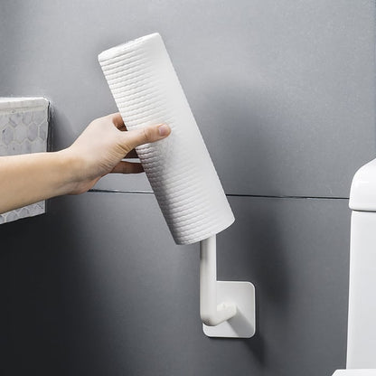 Paper Towel Holder Self Adhesive Heavy Duty Plastic Towel Hook Kitchen Hook - Pack Of 4